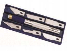 Nożyk skalpel wielofunkcyjny 12 ostrzy szer.9mm
