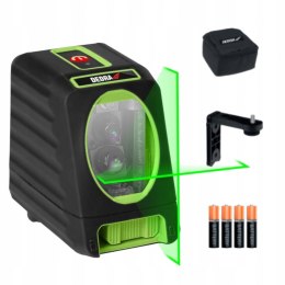 Poziomica laser krzyżowy zielony 30m etui baterie