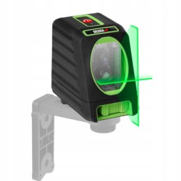 Poziomica laser krzyżowy zielony 30m etui baterie